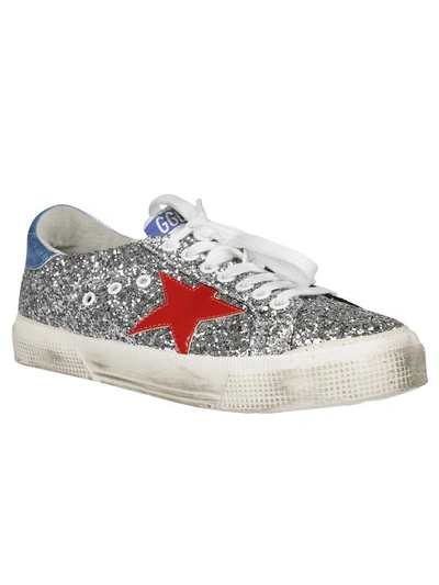 Shop Golden Goose Glitter Superstar Sneakers In Rosso