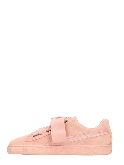 Shop Puma Suede Heart Ep Sneakers In Rose-pink