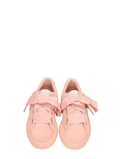 Shop Puma Suede Heart Ep Sneakers In Rose-pink