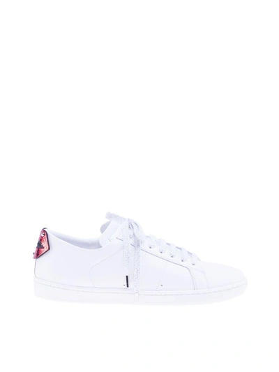 Shop Saint Laurent Signature Court Classic Sl-01 Lips Sneakers In White