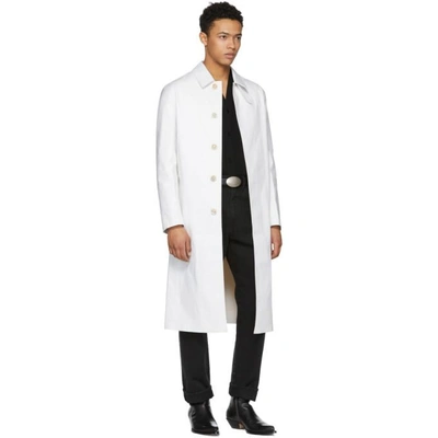 Shop Maison Margiela Off-white Mackintosh Edition Coat In 101 Off Whi
