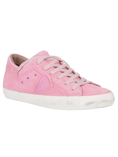 Shop Philippe Model Paris Sneakers In Fuxia