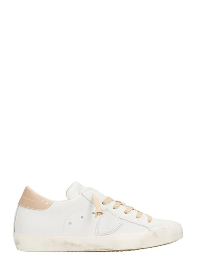 Philippe Model Paris White Nude Sneakers In White/ Gold | ModeSens