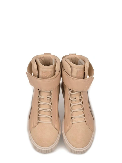 Shop Puma Sand Platform Suede High-top Sneakers In Neutral