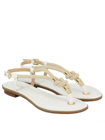 Shop Michael Michael Kors Flat Sandals Shoes Women  In White