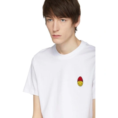 Shop Ami Alexandre Mattiussi White Limited Edition Smiley Edition Patch T-shirt In Blanc