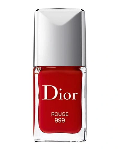 Shop Dior Vernis Couture Color, Gel Shine Long Wear Nail Lacquer In 999 Rouge 999