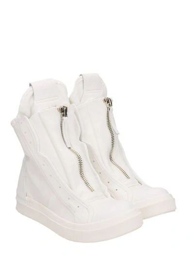 Shop Cinzia Araia Zip Hi-top Sneakers In White