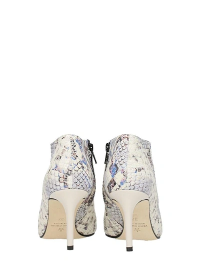Shop Marc Ellis Python Stone Calf Leather Ankle Boots In Grey