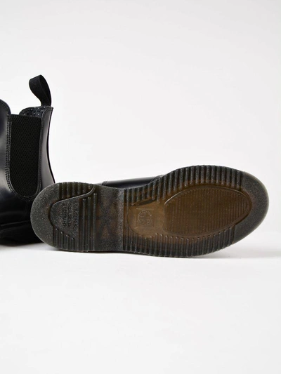 Shop Dr. Martens' Flora Polished Ankle Boots In Black