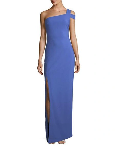 Likely Maxson One-shoulder Column Evening Gown In Amparo Blue | ModeSens