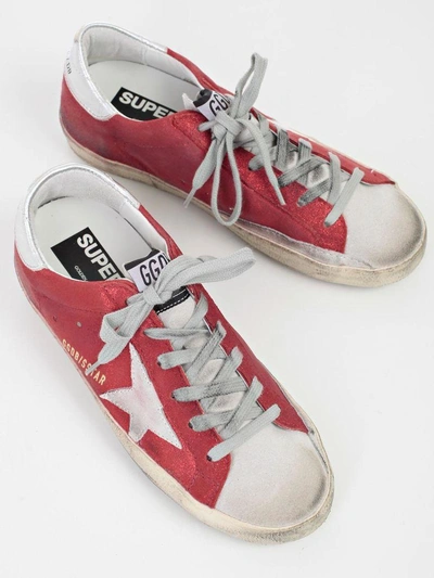 Shop Golden Goose Sneakers In Dred Glitter Sand Star