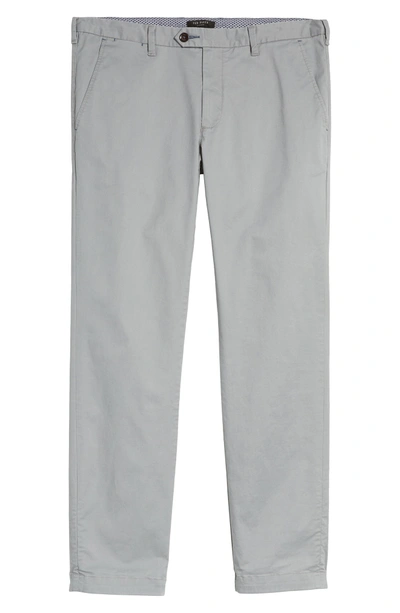 Shop Ted Baker Procor Slim Fit Chino Pants In Light Grey