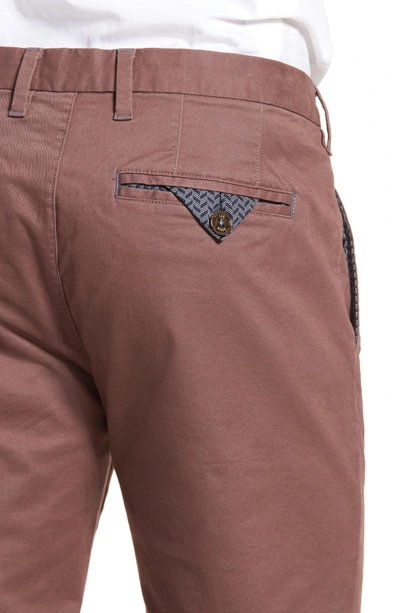 Shop Ted Baker Procor Slim Fit Chino Pants In Dusty Pink