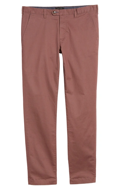 Shop Ted Baker Procor Slim Fit Chino Pants In Dusty Pink