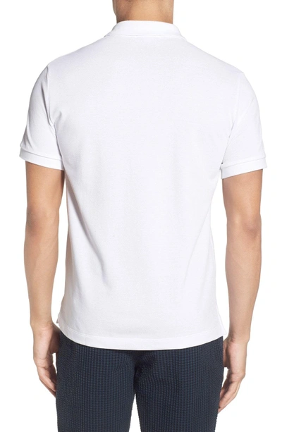 Shop Burberry Piqué Polo In White