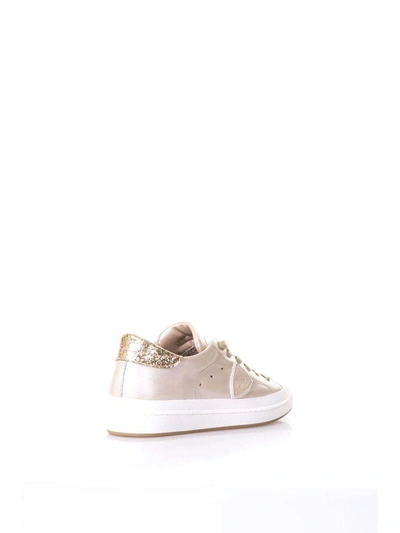 Shop Philippe Model Opera Nude Leather Sneakers