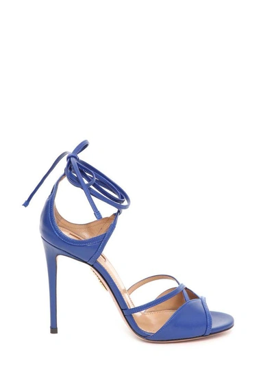 Shop Aquazzura Nathalie Sandals In Blue