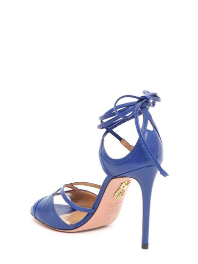 Shop Aquazzura Nathalie Sandals In Blue