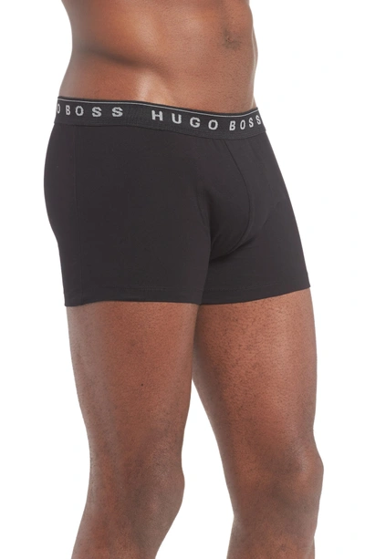Shop Hugo Boss 3-pack Cotton Trunks In Open Grey