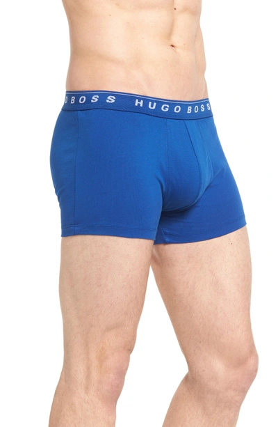 Shop Hugo Boss 3-pack Cotton Trunks In Red