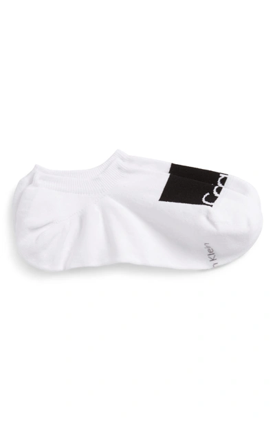 Shop Calvin Klein New Gen Logo No-show Socks In White