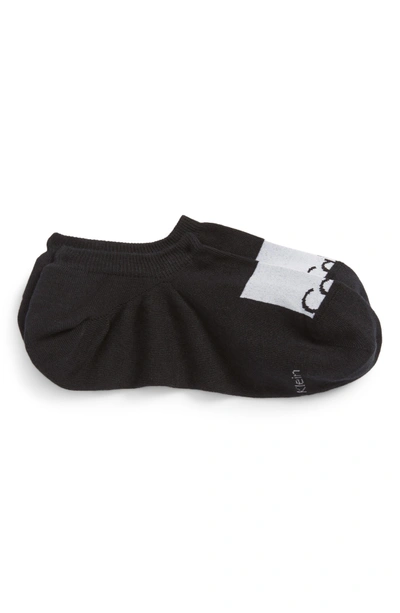 Shop Calvin Klein New Gen Logo No-show Socks In Black
