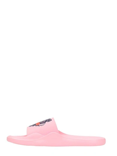 Shop Kenzo Tiger Slide Pool In Rose-pink