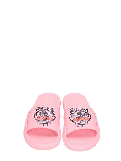 Shop Kenzo Tiger Slide Pool In Rose-pink