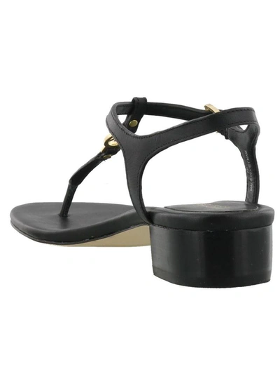 Shop Michael Kors Cayla Mid Thong Sandals In Black