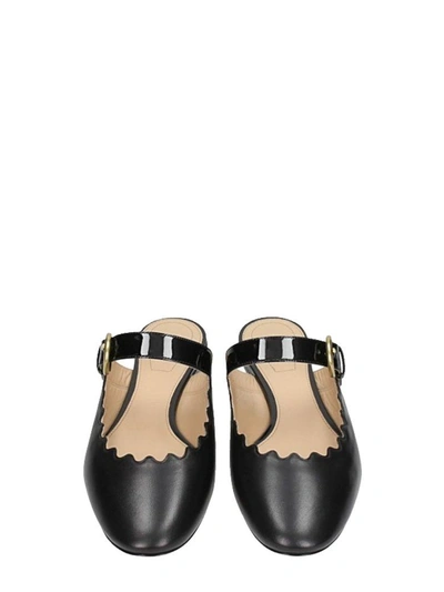 Shop Chloé Lauren Flat Mules In Black