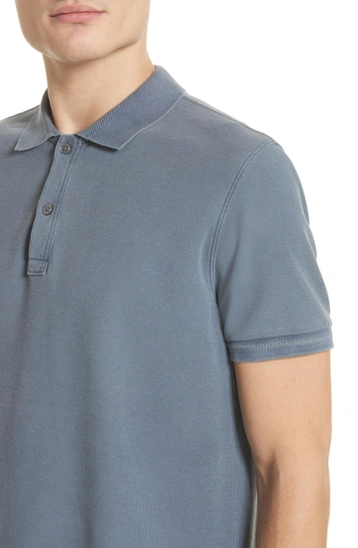 Shop Atm Anthony Thomas Melillo Pique Polo Shirt In Denim