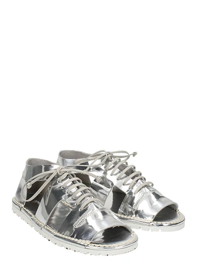 Shop Marsèll Ricisandali Cut Out Sandals In Silver