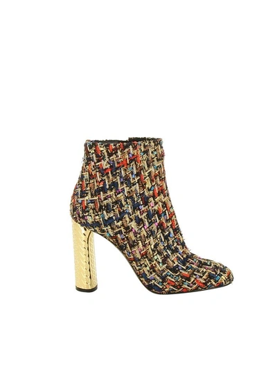Shop Casadei Metallic Daytime Ankle Boots In Multicolor