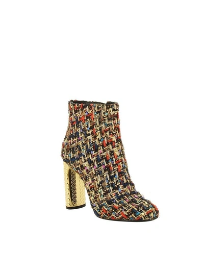 Shop Casadei Metallic Daytime Ankle Boots In Multicolor