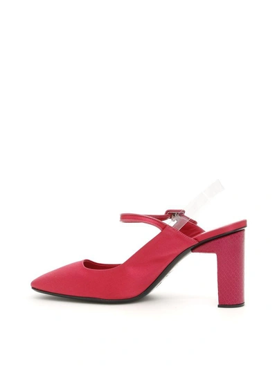 Shop Alyx Squared Pointy Slingbacks In Pink (pink)