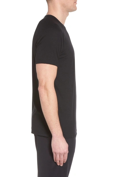 Shop Alo Yoga The Triumph Crewneck T-shirt In Solid Black Triblend