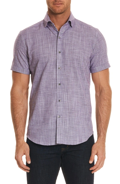 Shop Robert Graham Isia Tailored Fit Sport Shirt In Purple