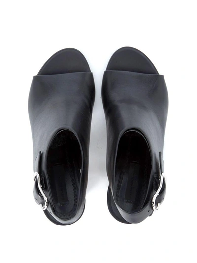 Shop Alexander Wang Nadia Black Leather Heeled Sandal In Nero