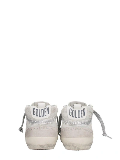 Shop Golden Goose Sneakers Mid Star Grey And Silver Leather And Suede
