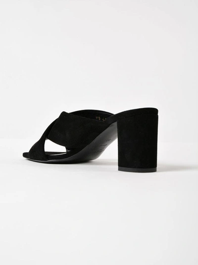 Shop Saint Laurent Loulou Sandals In Nero