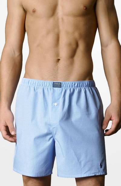 Shop Polo Ralph Lauren Woven Boxer Shorts In Bimini Plaid