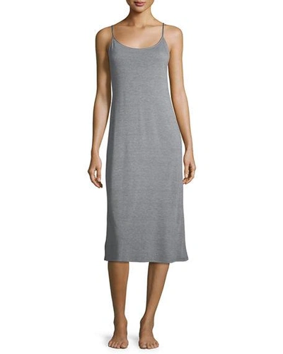 Shop Natori Shangri-la Jersey Tank Nightgown In Light Heather Gry