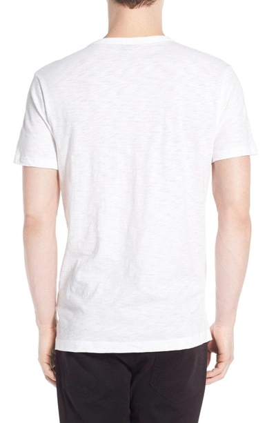 Shop Vince Slub Slim Fit V-neck T-shirt In Optic White