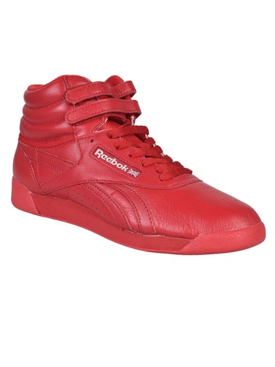 Reebok Women's Freestyle Hi Patent Casual Shoes, Red | ModeSens