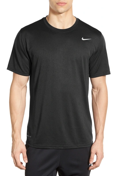 Shop Nike Legend 2.0 Dri-fit Graphic T-shirt In Black/black/matte Silver