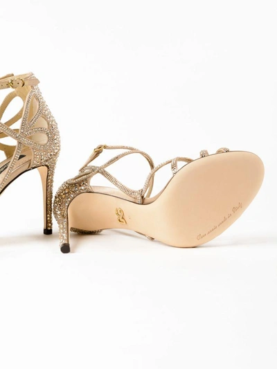 Shop Dolce & Gabbana Keira Rhinestone Embellished Sandals In 8hsabbia Medio