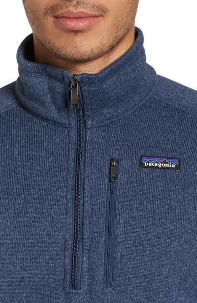 Shop Patagonia Better Sweater Quarter Zip Pullover In Dolomite Blue