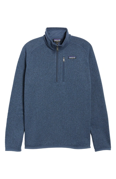 Shop Patagonia Better Sweater Quarter Zip Pullover In Dolomite Blue