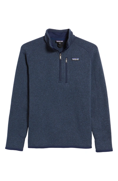 Shop Patagonia Better Sweater Quarter Zip Fleece Lined Pullover In Classic Navy